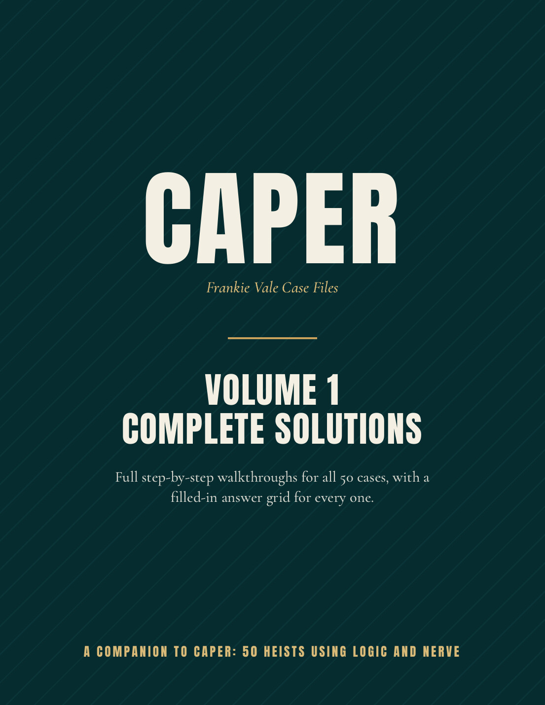 CAPER Volume 1 Complete Solutions guide cover